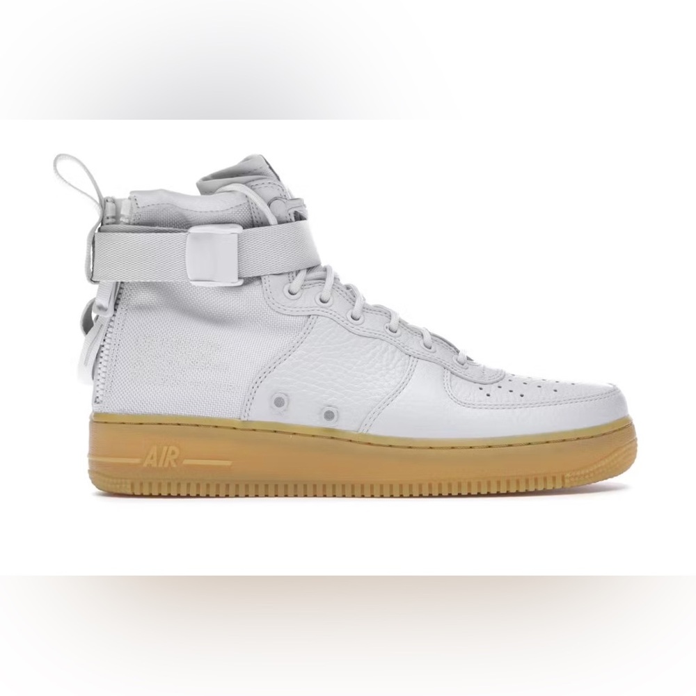 Air Force 1 High-Top White and Tan Women's Sneakers